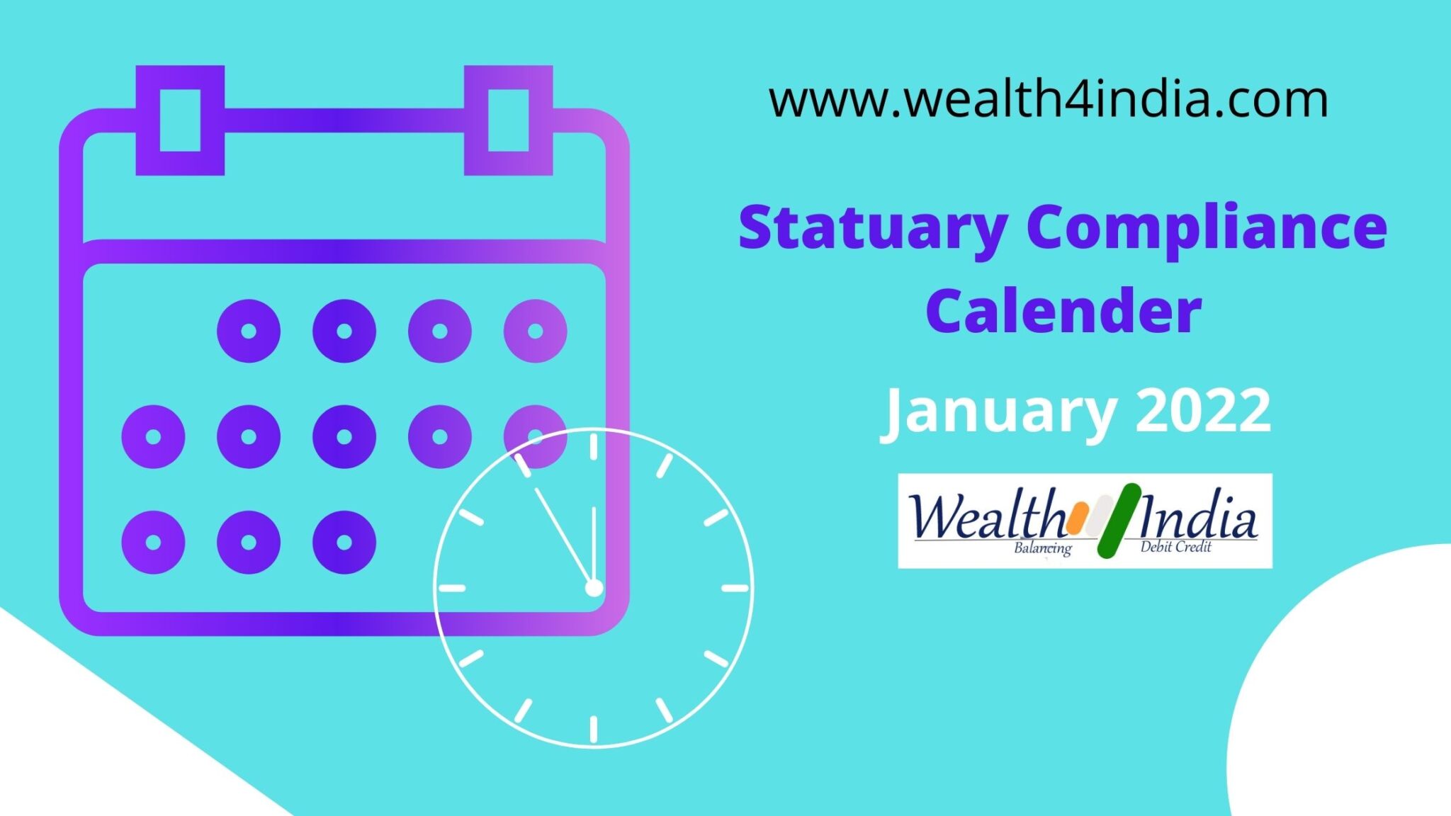 Tax Compliance Calender for January 2022 - Wealth4india